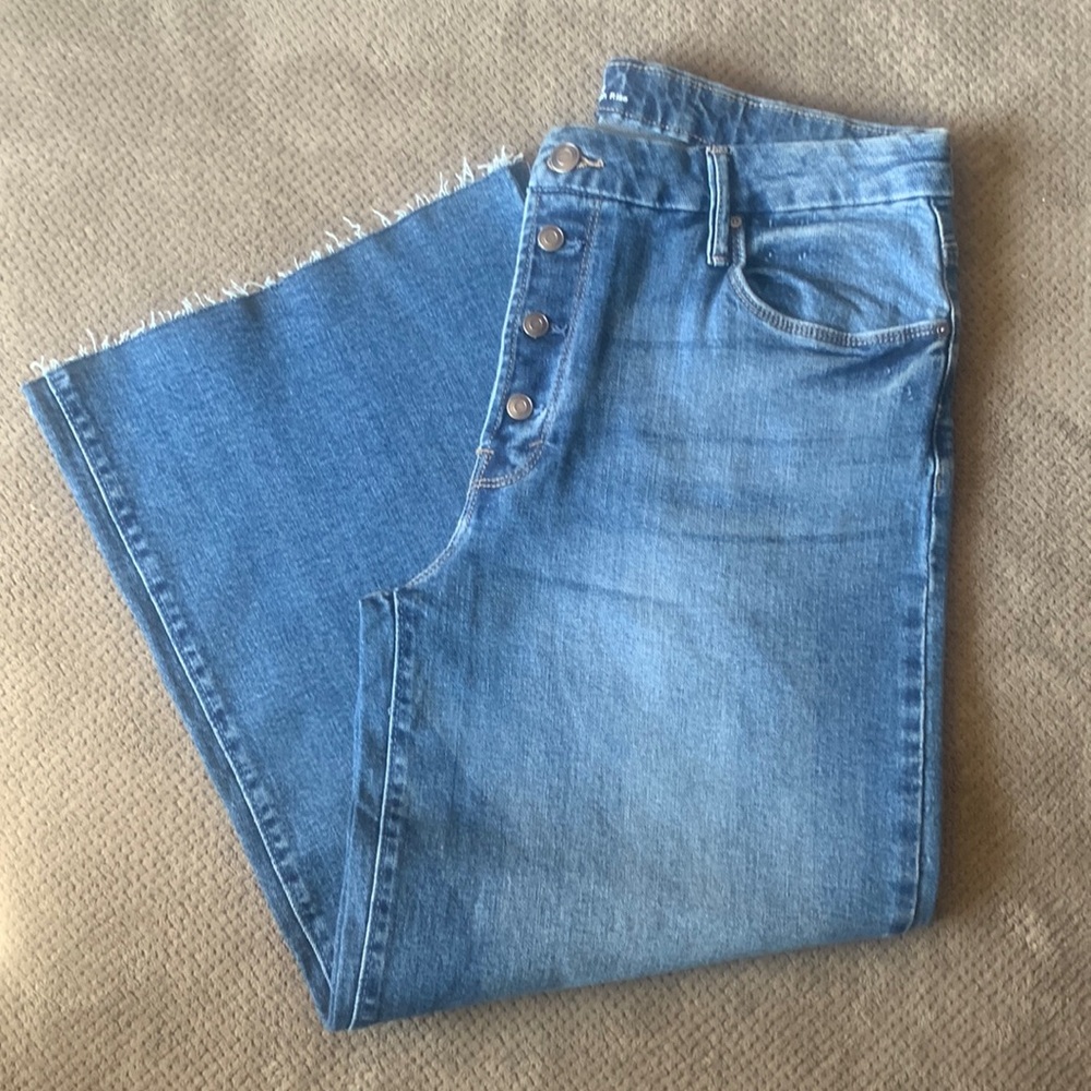 Time and True High Rise Jeans Wide Leg Size 14